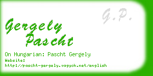 gergely pascht business card